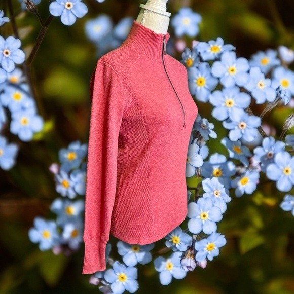 NWT Eddie Bauer ‘1/2 Zip Pullover’ in “Punch Pink / Castle Rock” Size Medium - Picture 14 of 15